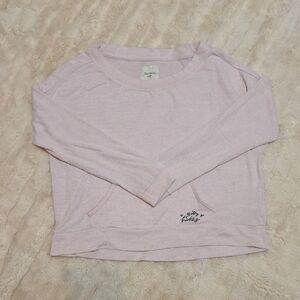 Gilly Hicks Vintage Light Pink Long Sleeve Sleep Sweatshirt